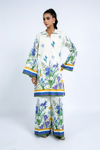 Printed White Lawn 2-Piece Unstitched Suit by The Fabric Store
