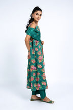 Printed Green Cambric 3-Piece Unstitched Suit by The Fabric Store, photo 2