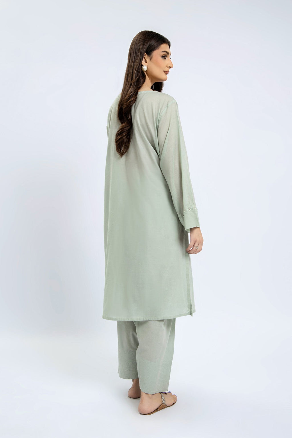 Sea Green Lawn 2-Piece Pret Suit by The Fabric Store, photo 2