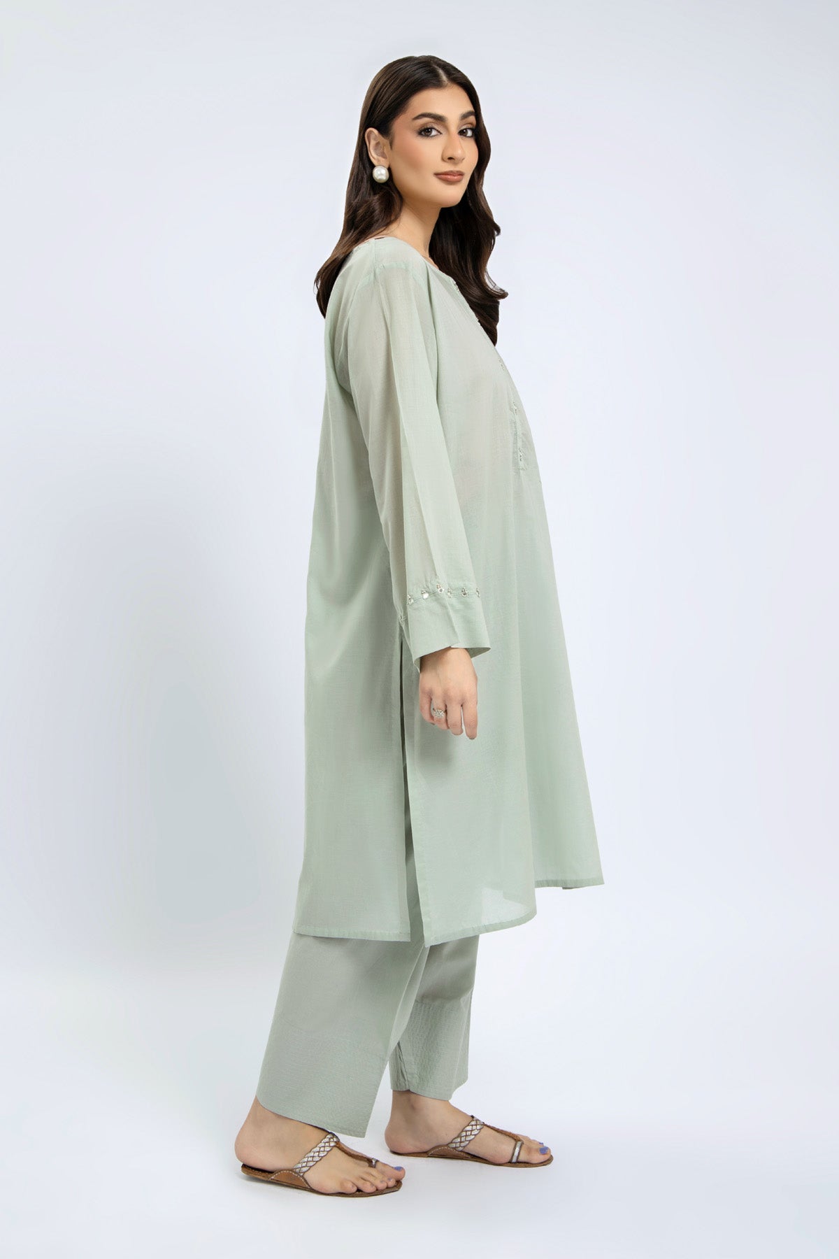 Sea Green Lawn 2-Piece Pret Suit by The Fabric Store, photo 4