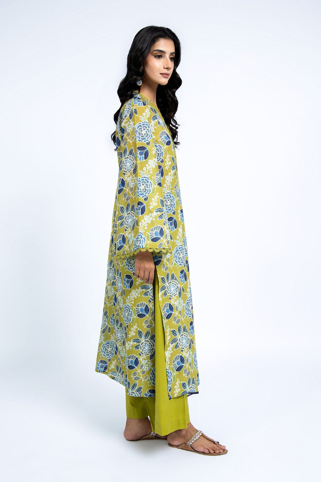 Printed Green Lawn 2-Piece Unstitched Suit by The Fabric Store, photo 2