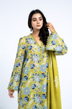 Printed Green Lawn 2-Piece Unstitched Suit by The Fabric Store, photo 3