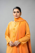 Yarn Dyed Yellow Yarn Dyed Khaddar 3-Piece Pret Suit by The Fabric Store, photo 2