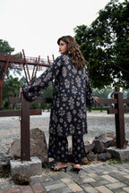Printed Black Slub Khaddar 2-Piece Unstitched Suit by The Fabric Store, photo 4