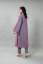 Yarn Dyed Purple Yarn Dyed Strip Khaddar 2-Piece Pret Suit by The Fabric Store, photo 2