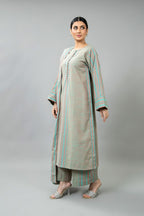 Yarn Dyed Sea Green Yarn Dyed Strip Khaddar 3-Piece Pret Suit by The Fabric Store, photo 4