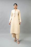 Beige Karandi Lawn 2-Piece Pret Suit by The Fabric Store