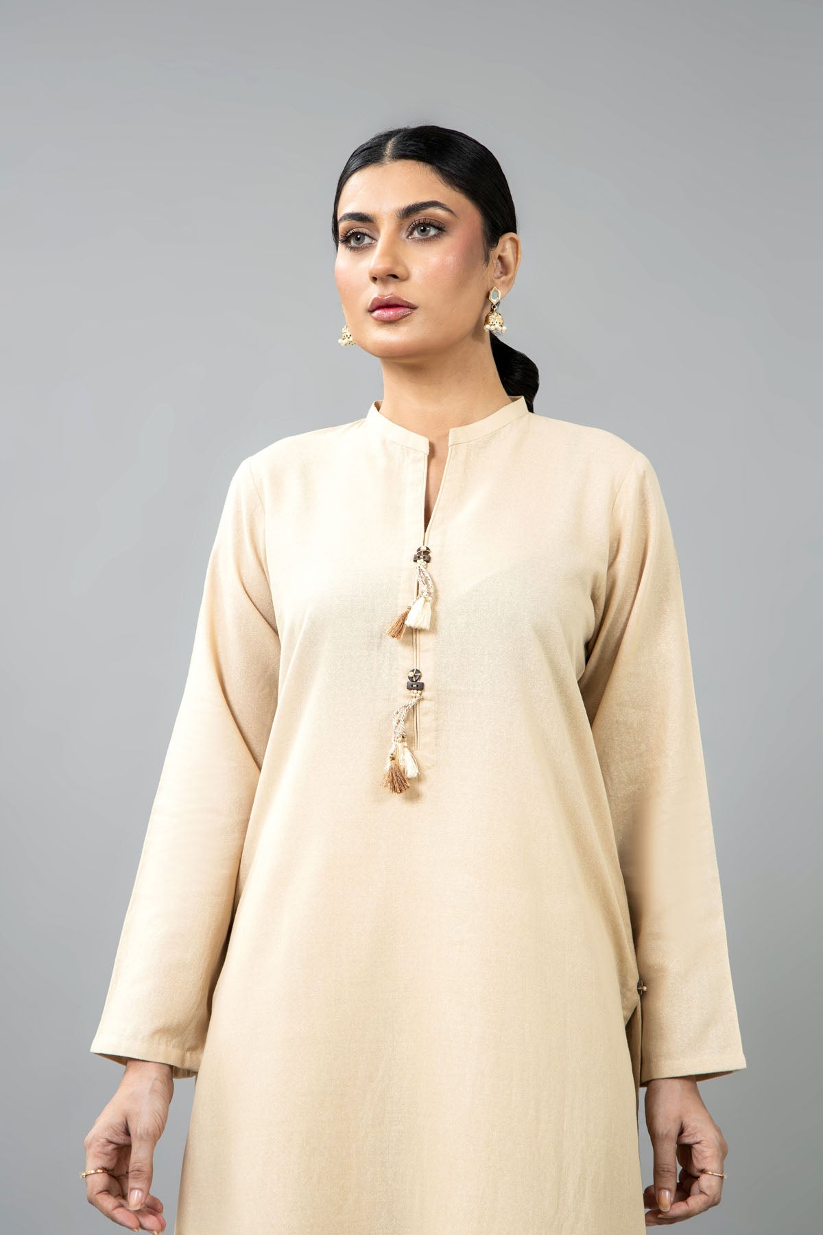 Beige Karandi Lawn 2-Piece Pret Suit by The Fabric Store, photo 4