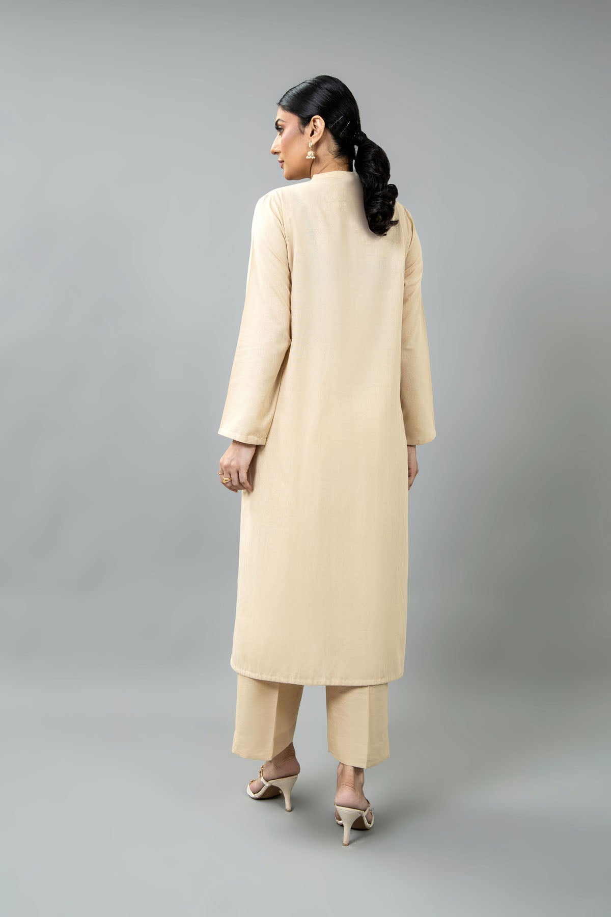 Beige Karandi Lawn 2-Piece Pret Suit by The Fabric Store, photo 2