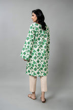 Printed Green Slub Khaddar Unstitched Shirt by The Fabric Store, photo 2