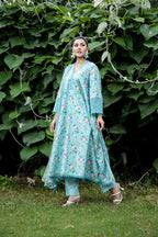Printed Ice Blue Cambric 3-Piece Unstitched Suit by The Fabric Store, photo 5