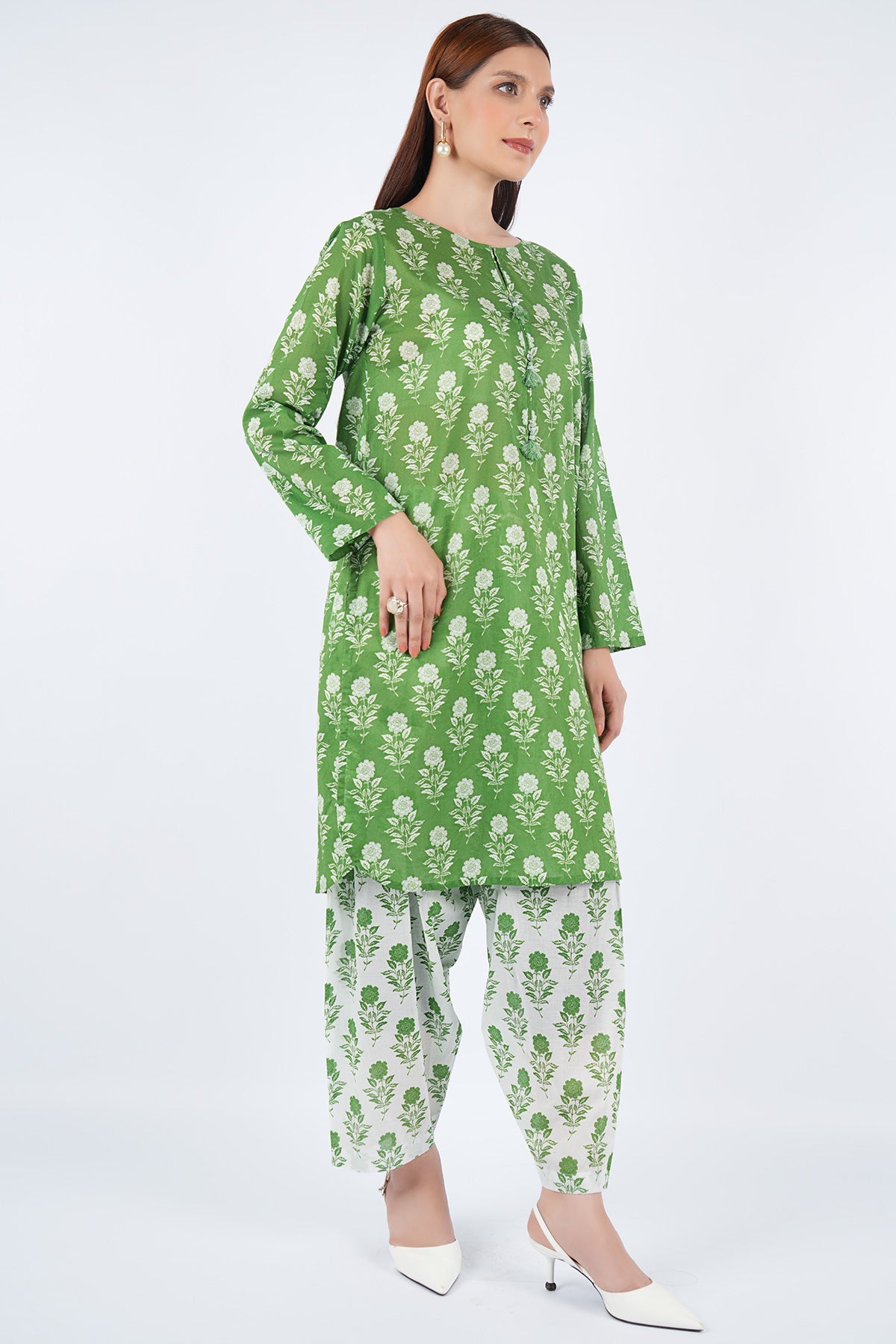 Printed Green Lawn 2-Piece Pret Suit by The Fabric Store, photo 3
