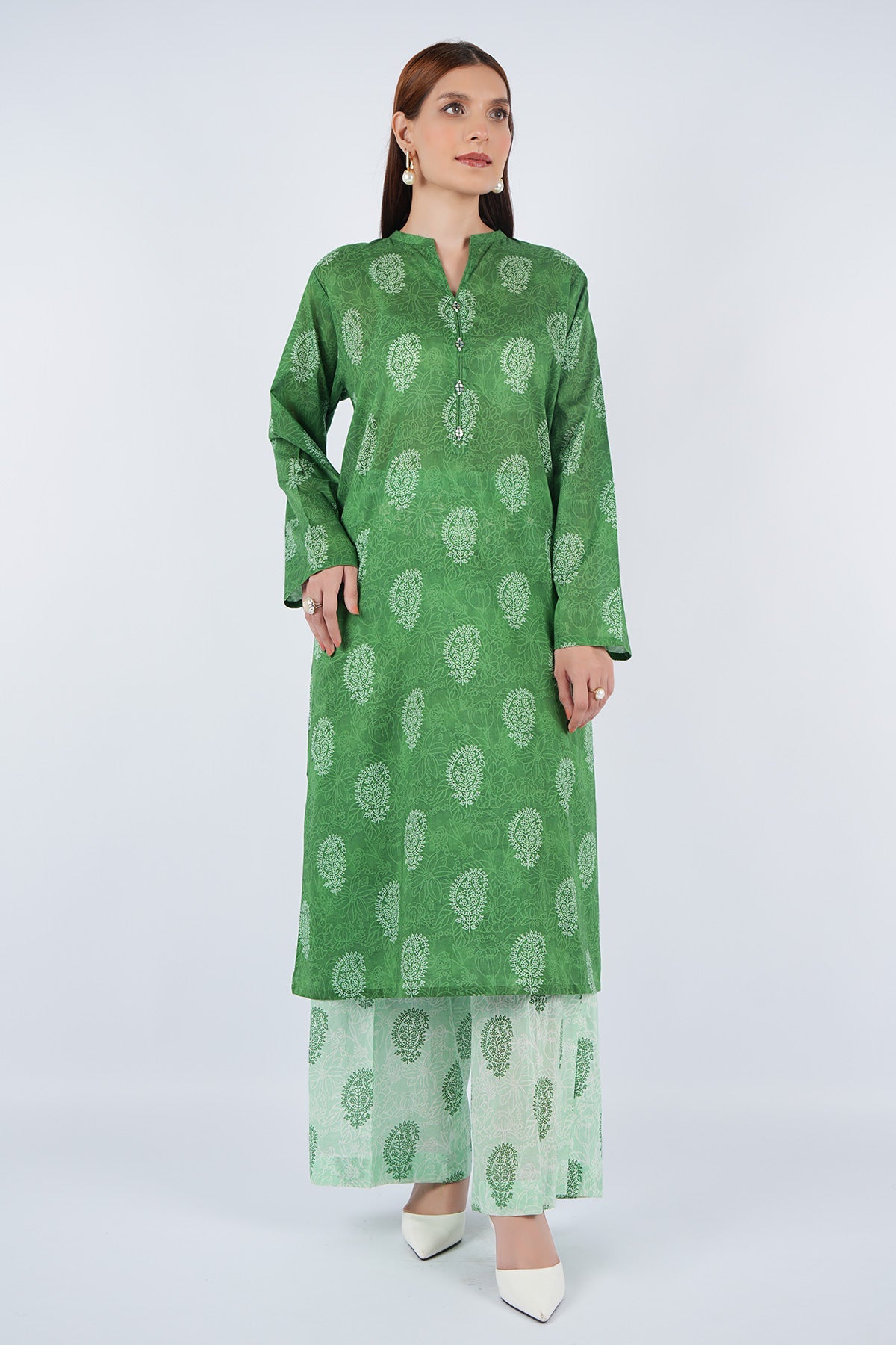 Printed Green Lawn 2-Piece Pret Suit by The Fabric Store