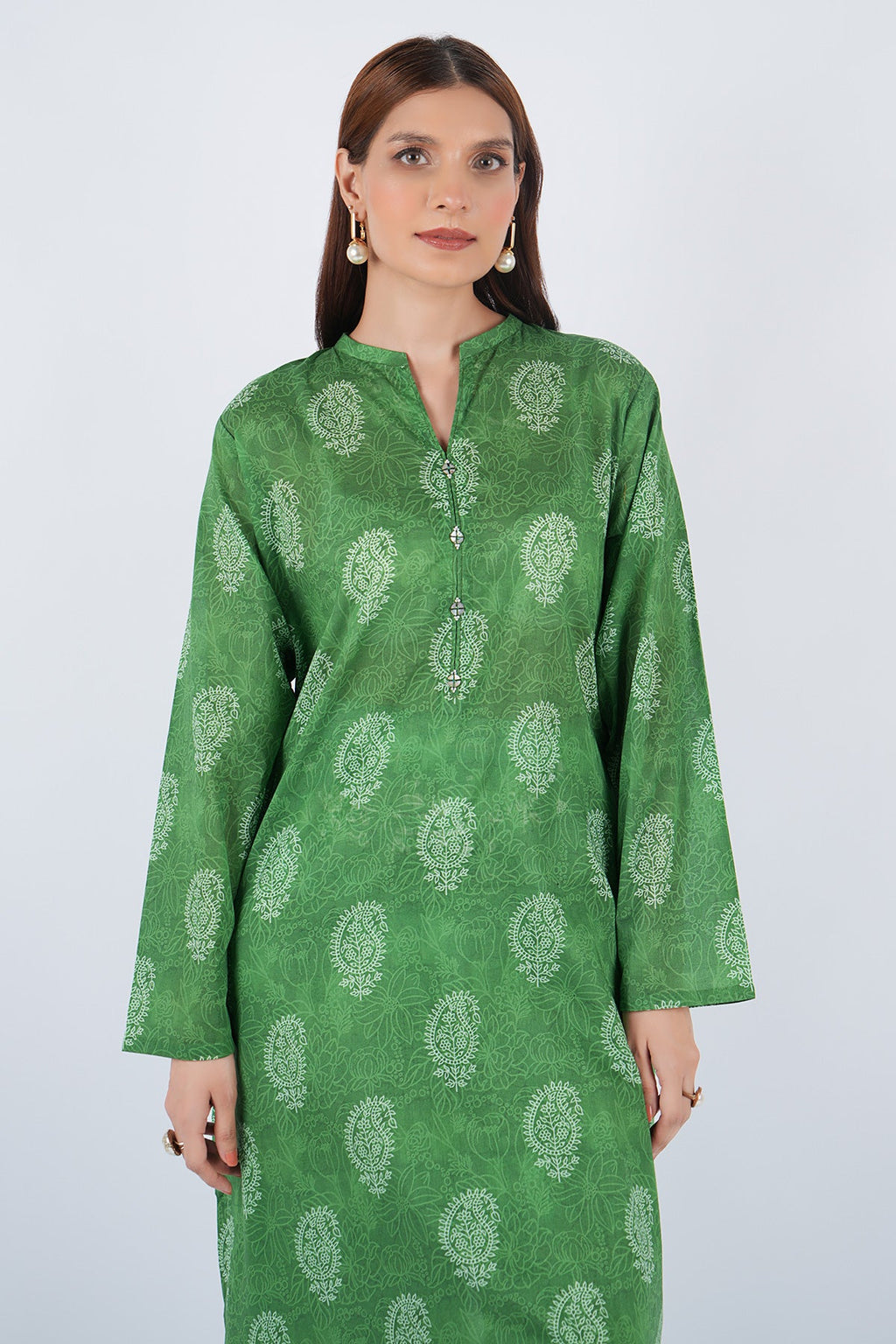 Printed Green Lawn 2-Piece Pret Suit by The Fabric Store, photo 3
