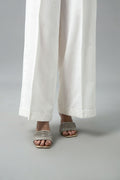 Embroidered White Slub Khaddar Pret Shirt by The Fabric Store