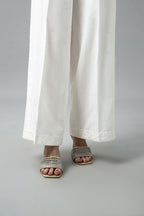 Embroidered White Slub Khaddar Pret Shirt by The Fabric Store