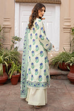 Printed Blue Lawn 3-Piece Unstitched Suit by The Fabric Store, photo 2