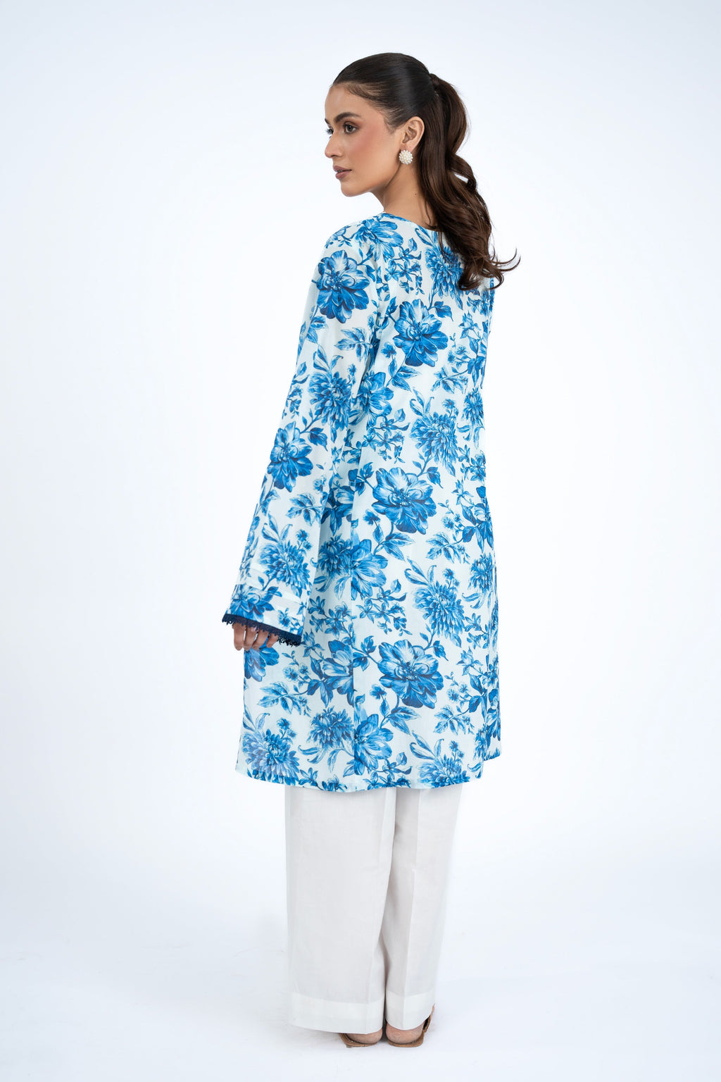 Printed White Lawn Unstitched Shirt by The Fabric Store, photo 3