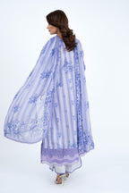 Printed Purple Lawn 3-Piece Unstitched Suit by The Fabric Store, photo 4