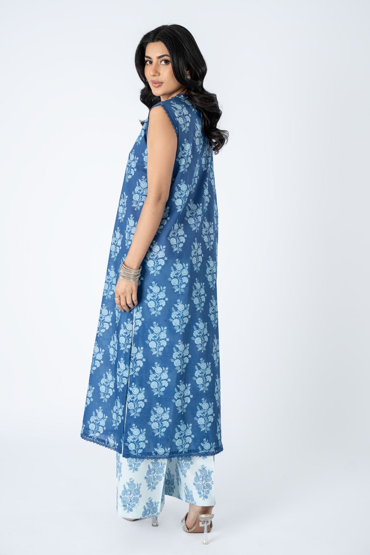 Printed Blue Lawn 2-Piece Unstitched Suit by The Fabric Store, photo 2