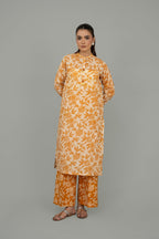 Printed Orange Lawn 2-Piece Pret Suit by The Fabric Store