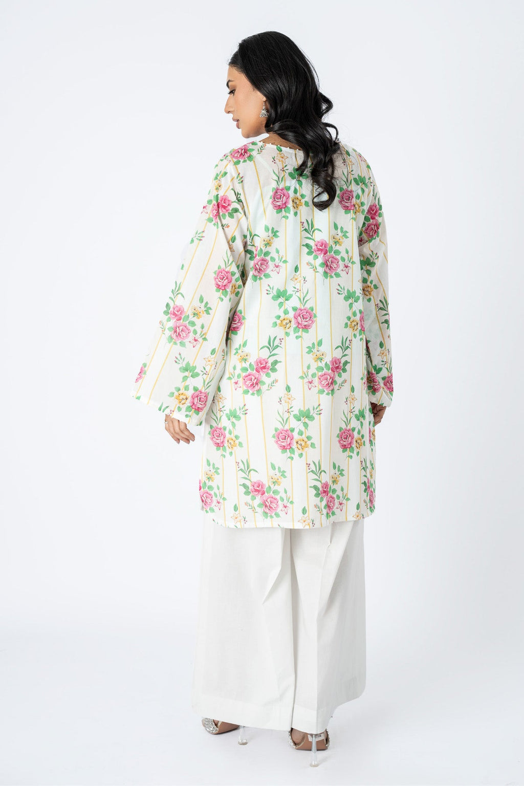 Printed White Lawn Unstitched Shirt by The Fabric Store, photo 2