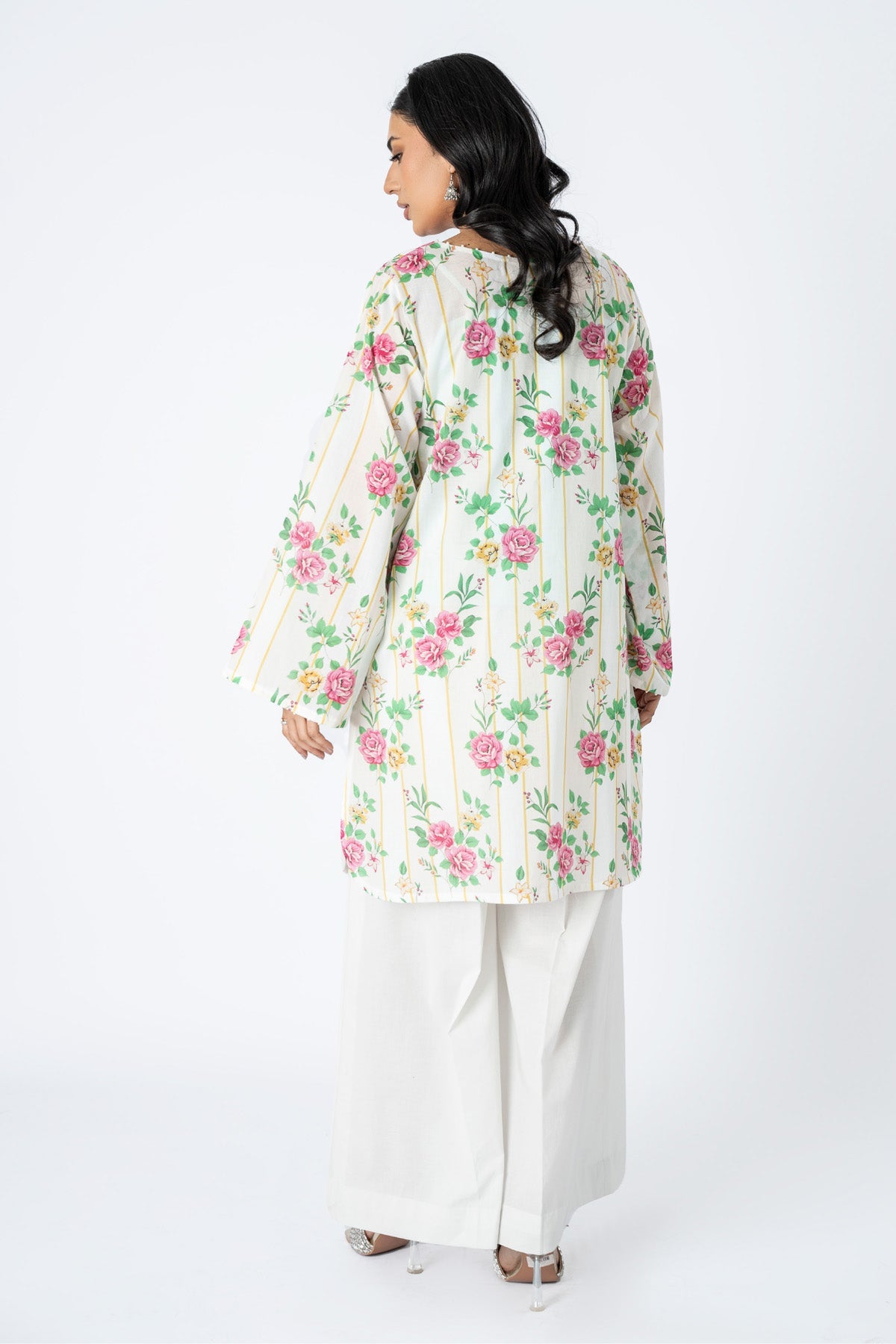 Printed White Lawn Unstitched Shirt by The Fabric Store, photo 2
