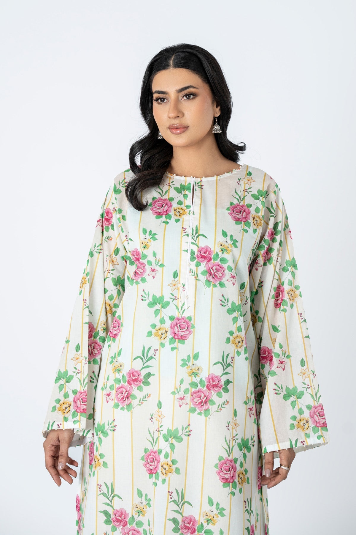 Printed White Lawn Unstitched Shirt by The Fabric Store, photo 3