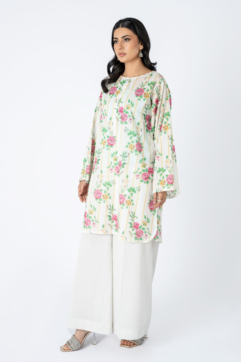 Printed White Lawn Unstitched Shirt by The Fabric Store, photo 4
