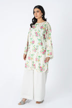Printed White Lawn Unstitched Shirt by The Fabric Store, photo 4