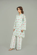 Printed Aqua Lawn 2-Piece Unstitched Suit by The Fabric Store, photo 2