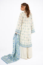 Printed O White Lawn 3-Piece Unstitched Suit by The Fabric Store, photo 2