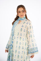 Printed O White Lawn 3-Piece Unstitched Suit by The Fabric Store, photo 3