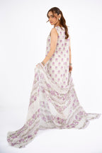 Printed O White Lawn 3-Piece Unstitched Suit by The Fabric Store, photo 2