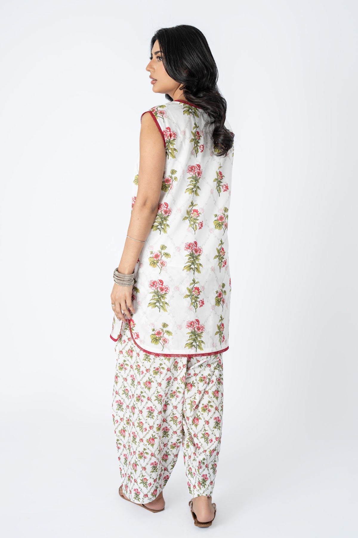 Printed White Lawn 2-Piece Unstitched Suit by The Fabric Store, photo 2