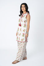 Printed White Lawn 2-Piece Unstitched Suit by The Fabric Store, photo 4