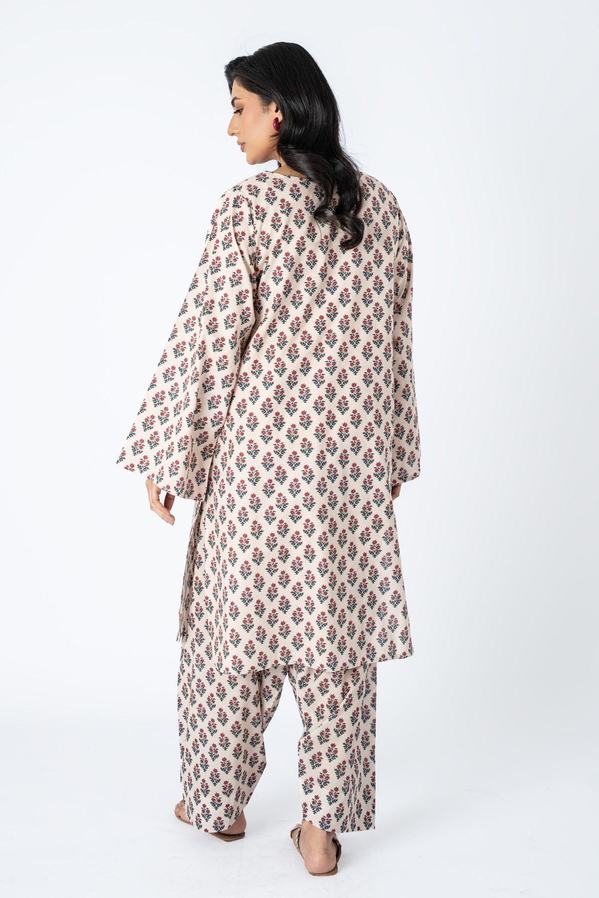Printed White Lawn 2-Piece Unstitched Suit by The Fabric Store, photo 2