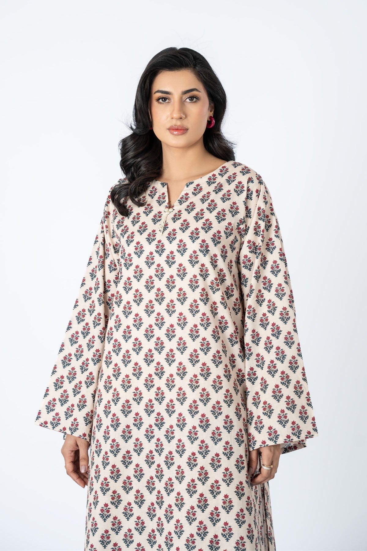 Printed White Lawn 2-Piece Unstitched Suit by The Fabric Store, photo 3