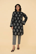 Printed Black Lawn 2-Piece Unstitched Suit by The Fabric Store
