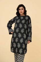 Printed Black Lawn 2-Piece Unstitched Suit by The Fabric Store, photo 2