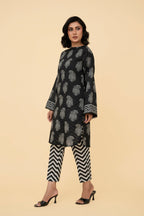 Printed Black Lawn 2-Piece Unstitched Suit by The Fabric Store, photo 3