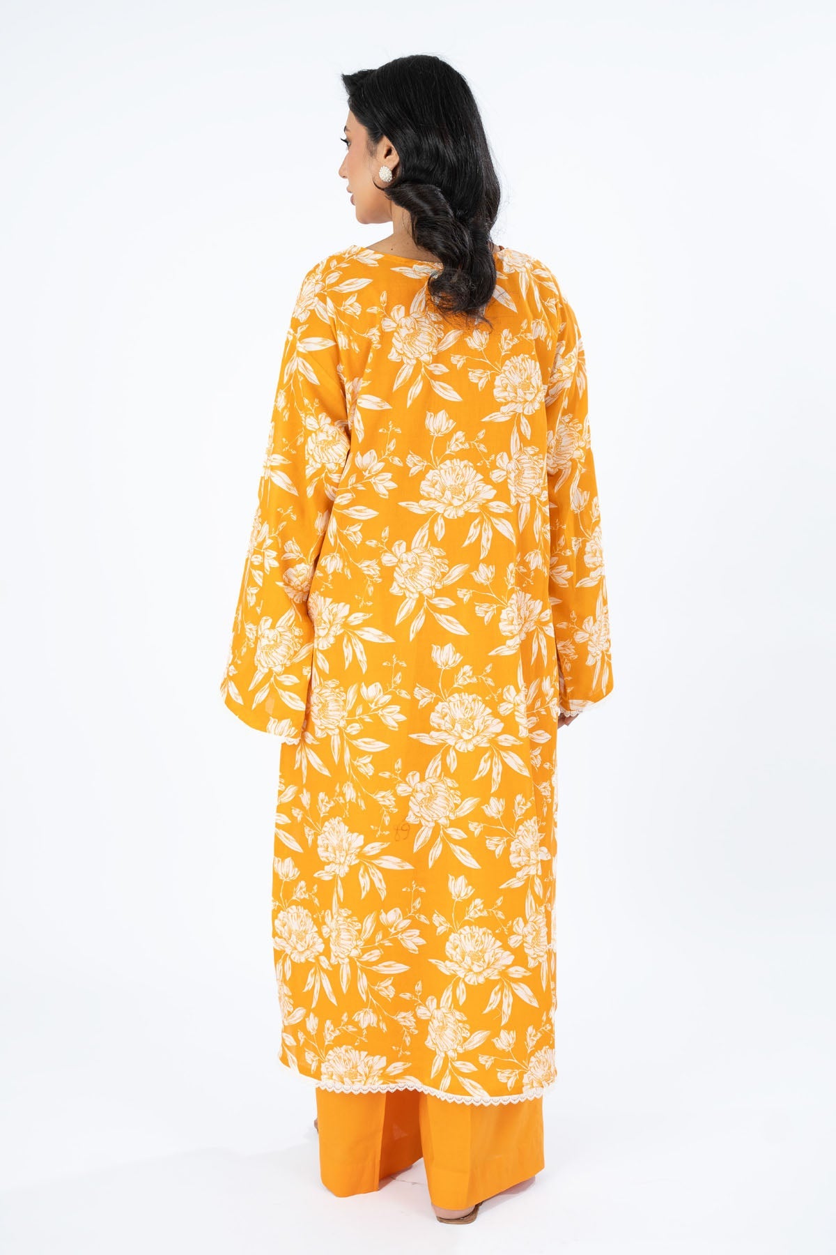 Printed Yellow Lawn 2-Piece Unstitched Suit by The Fabric Store, photo 2
