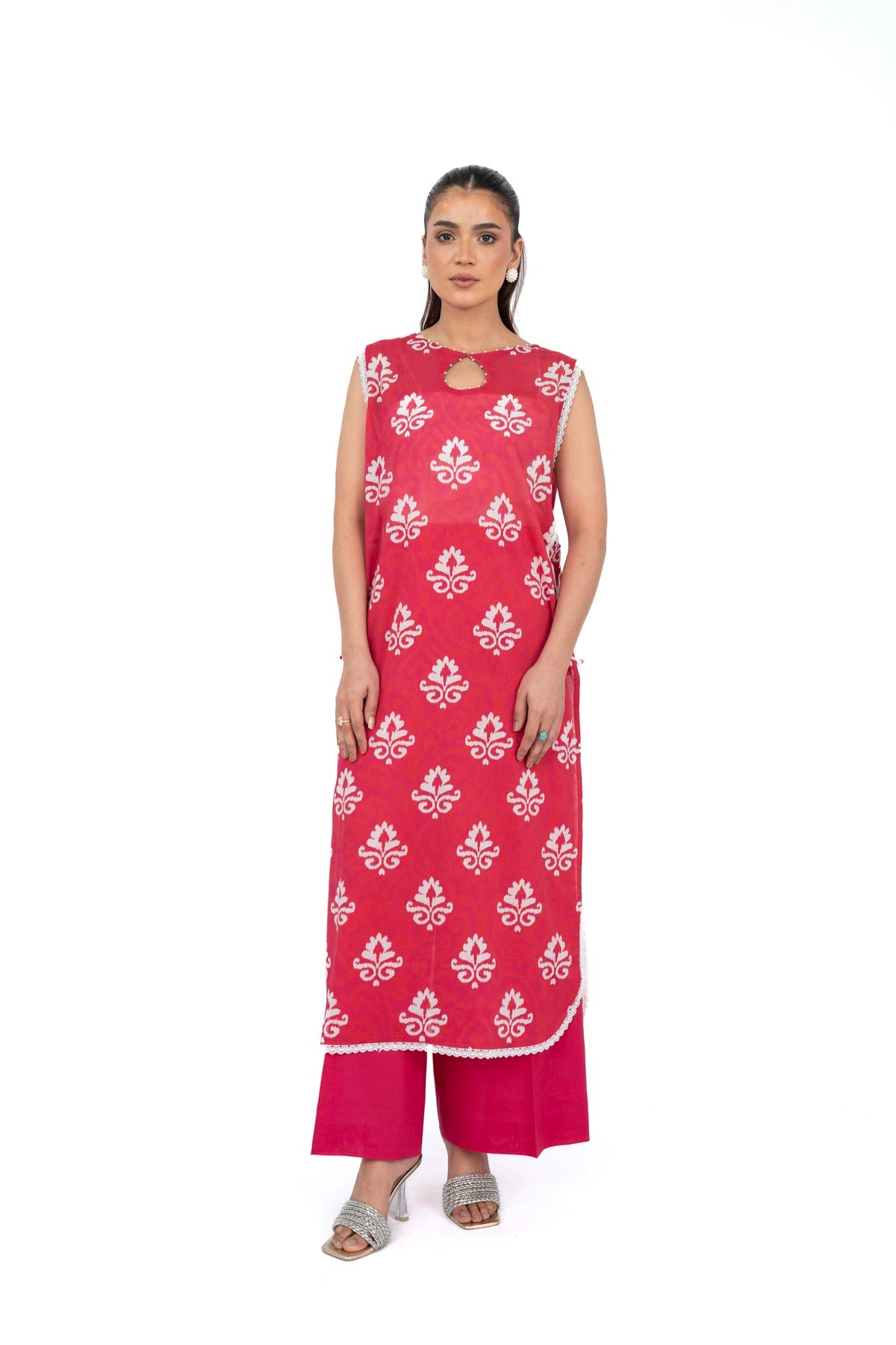 Printed Pink Lawn 2-Piece Unstitched Suit by The Fabric Store