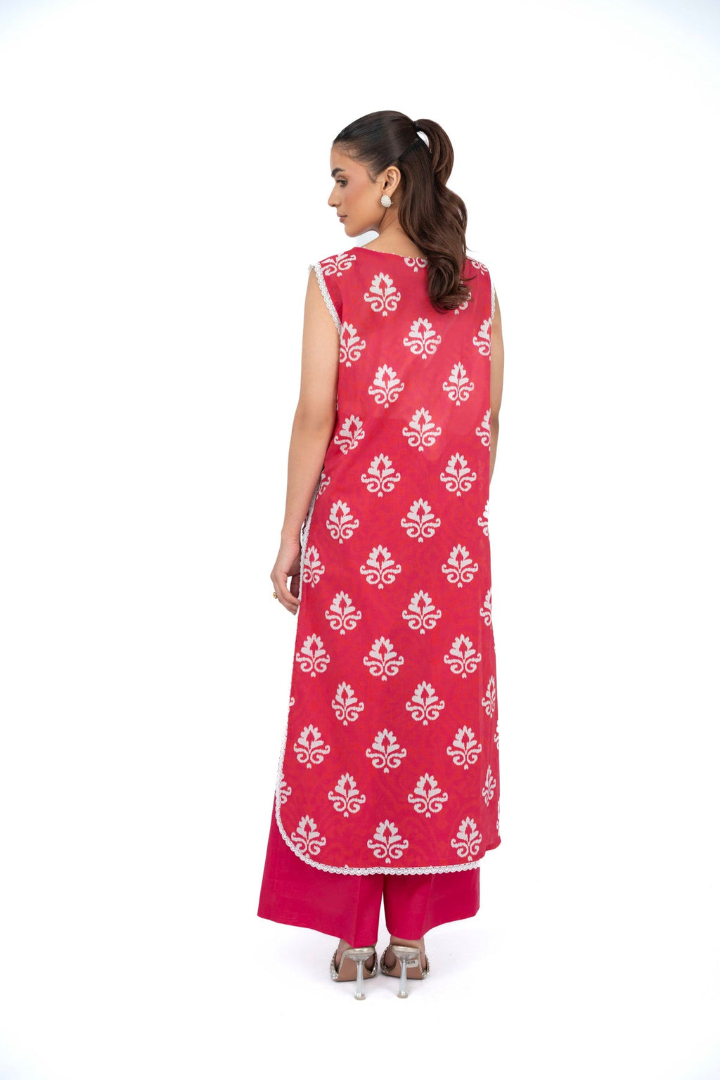 Printed Pink Lawn 2-Piece Unstitched Suit by The Fabric Store, photo 3