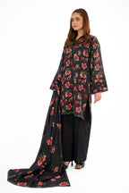 Printed Black Lawn 2-Piece Unstitched Suit by The Fabric Store, photo 4