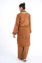 Printed Mustard Lawn 3-Piece Unstitched Suit by The Fabric Store, photo 2