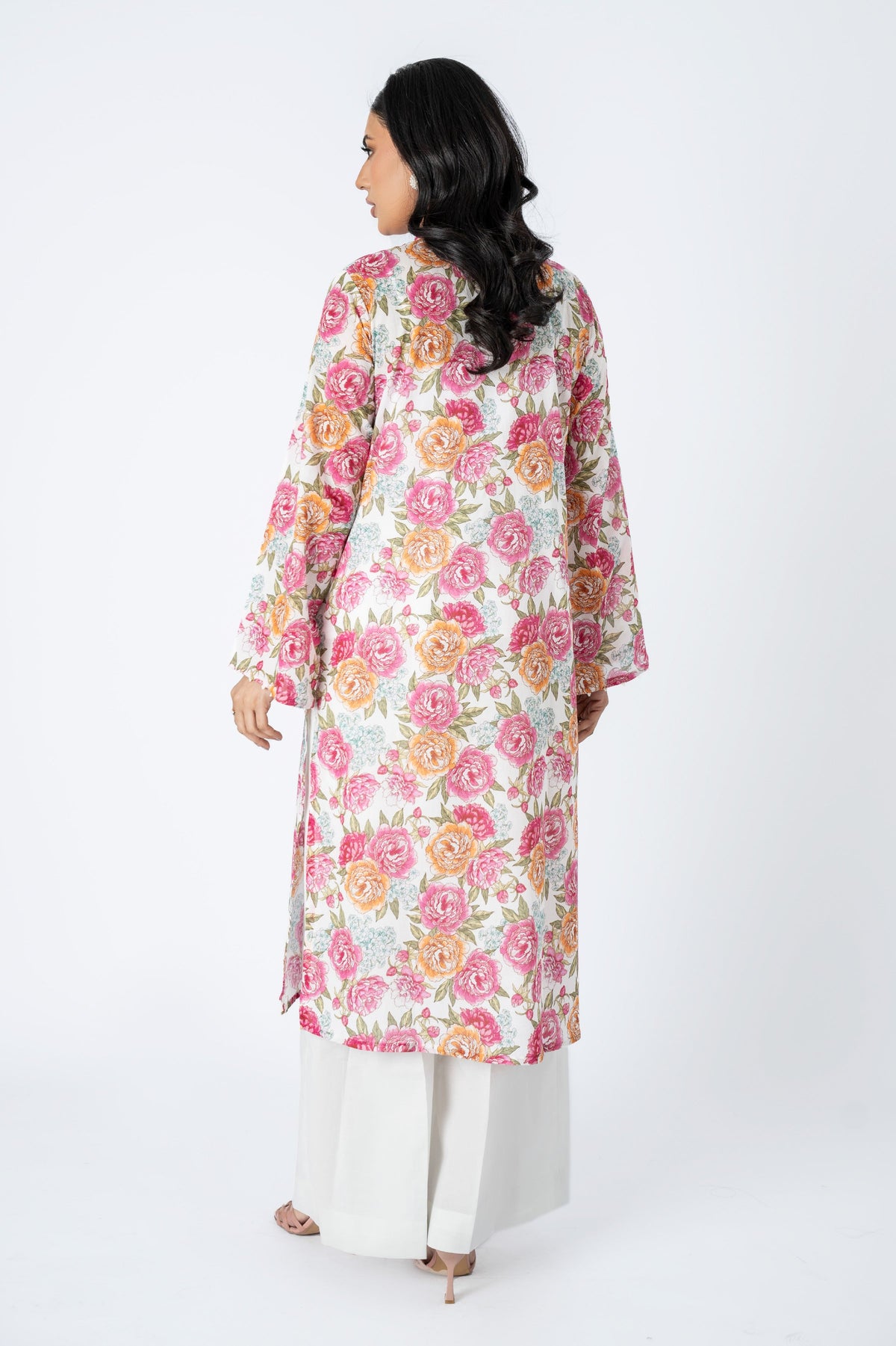 Printed Pink Lawn Pret Shirt by The Fabric Store, photo 2
