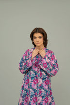Printed D Blue Lawn Unstitched Shirt by The Fabric Store, photo 4