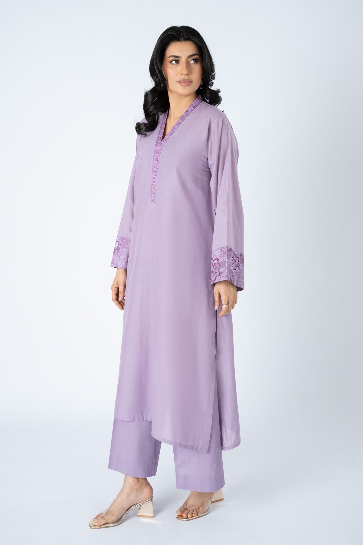 Embroidered Purple Lawn 2-Piece Pret Suit by The Fabric Store, photo 4