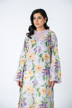 Printed Lilac Lawn Unstitched Shirt by The Fabric Store, photo 3